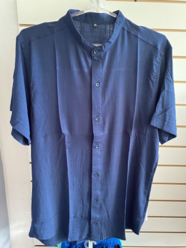 Producto - Camisa Lino Azul  Talle XL