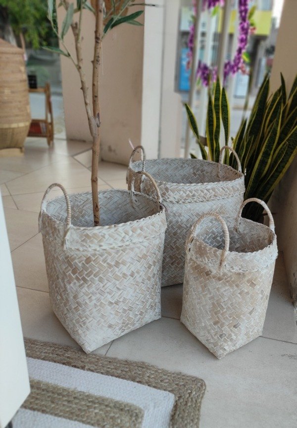 Producto - CANASTOS CON ASA DE FIBRA