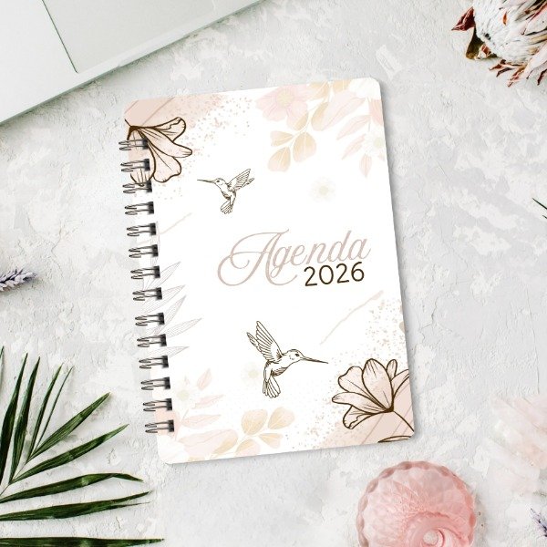 Producto - Agenda 2026 Imprimible Pdf Colibríes Color Diaria