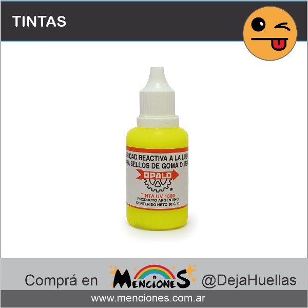 Producto - Tinta Uv Ópalo 1800, AMARILLO FLUO, 30 cc, De Seguridad Reactiva a La Luz UV