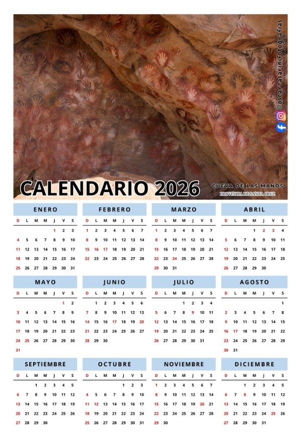 Producto - CALENDARIOS 2026 A3 PAISAJES SANTA CRUZ