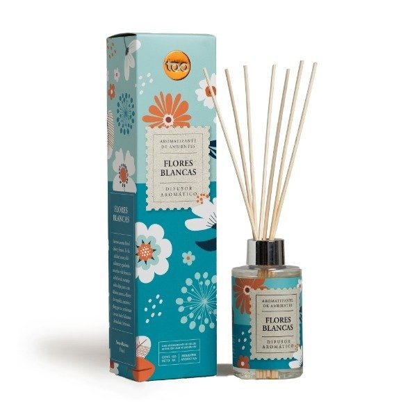 Producto - Difusor con varillas TAO 125ml- Flores Blancas