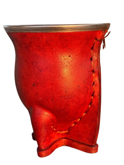 Producto - Mate Camionero Cuero Negro y Borra vino