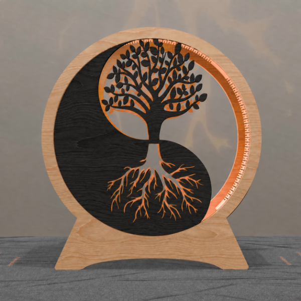 Producto - Lámpara Árbol de la Vida en Madera - Luz Cálida - 4