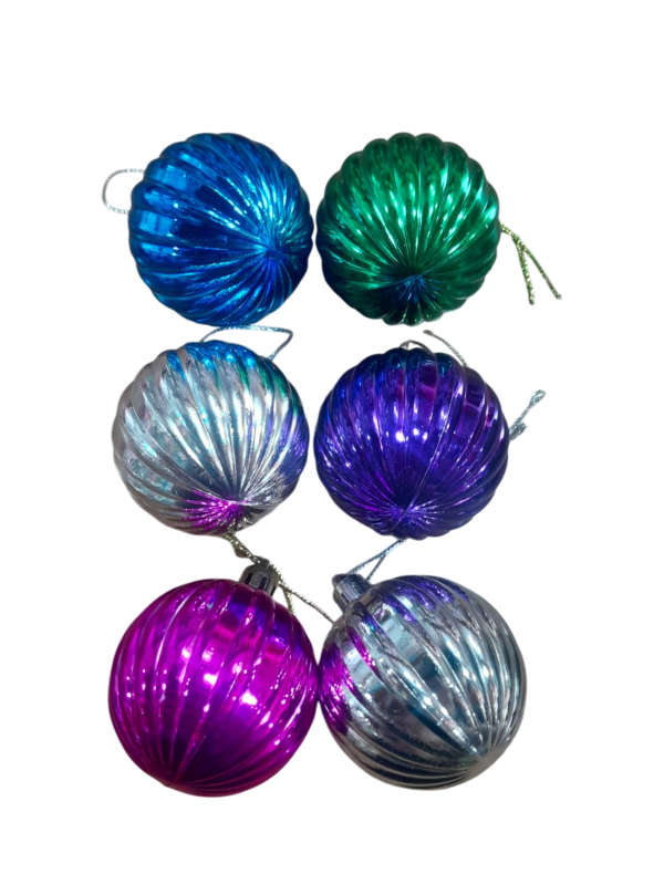 Producto - GLOBO NAVIDEÑO RAYADO DE COLORES
