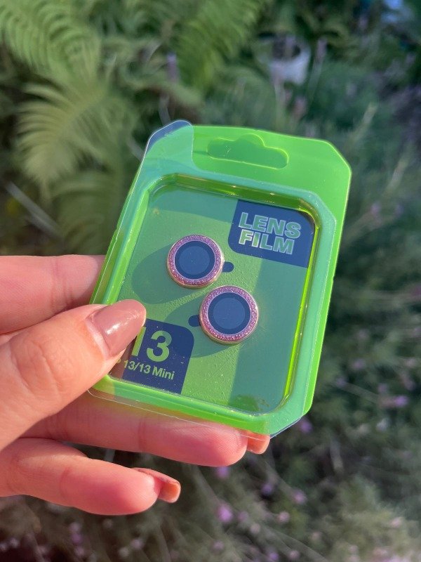 Producto - Iph 13 y iph 13 mini protector de camara brillo rosa