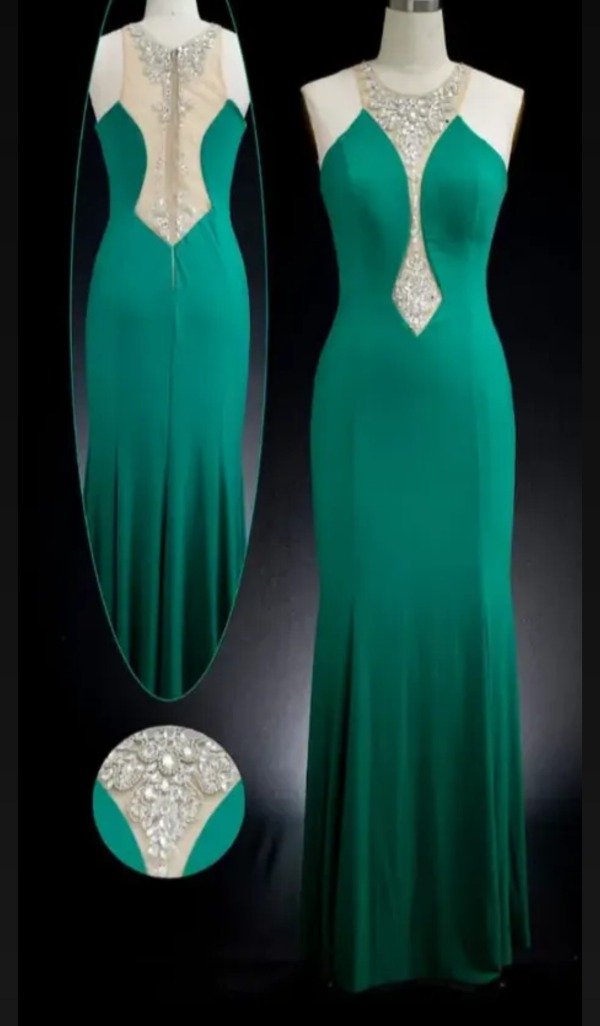 Vestido largo sirena sensual y delicado bordado espectacular — imagen 5