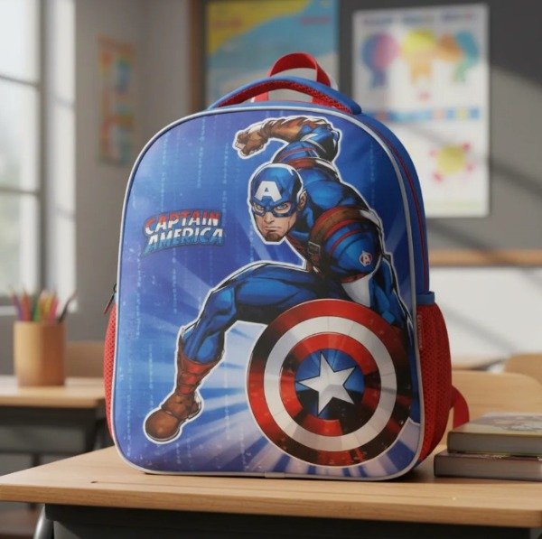 Producto - Mochila Capitan America 12" Escolar Licencia Oficial