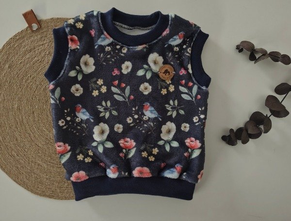 Producto - Chaleco Polar Soft: MIL PAJARITOS AZUL