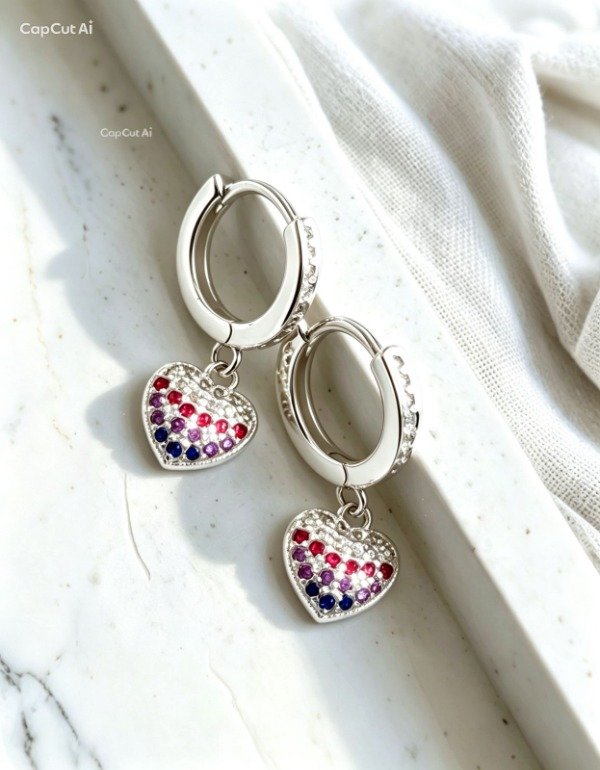Producto - Argollas Love heart Corazón Colorido