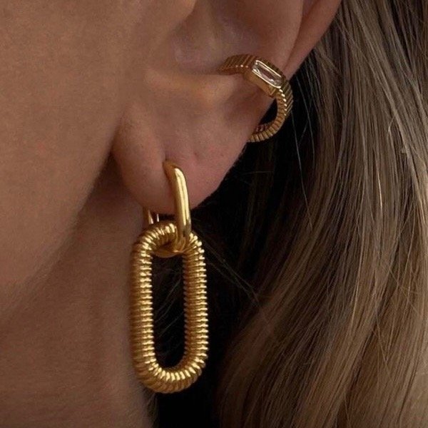 Producto - Aros Show dorados Son 2 en 1