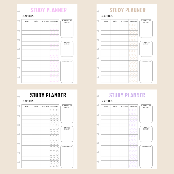 Producto - Planner Study X30