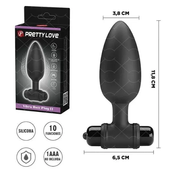 Producto - PRETY PLUG CON VIBRACIÓN 11,8 x 3,8 cm