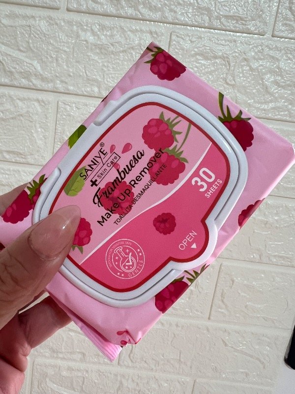 Producto - Toallitas Desmaquillantes Saniye Skin Care - Aroma Frambuesa x30 Unidades - 2