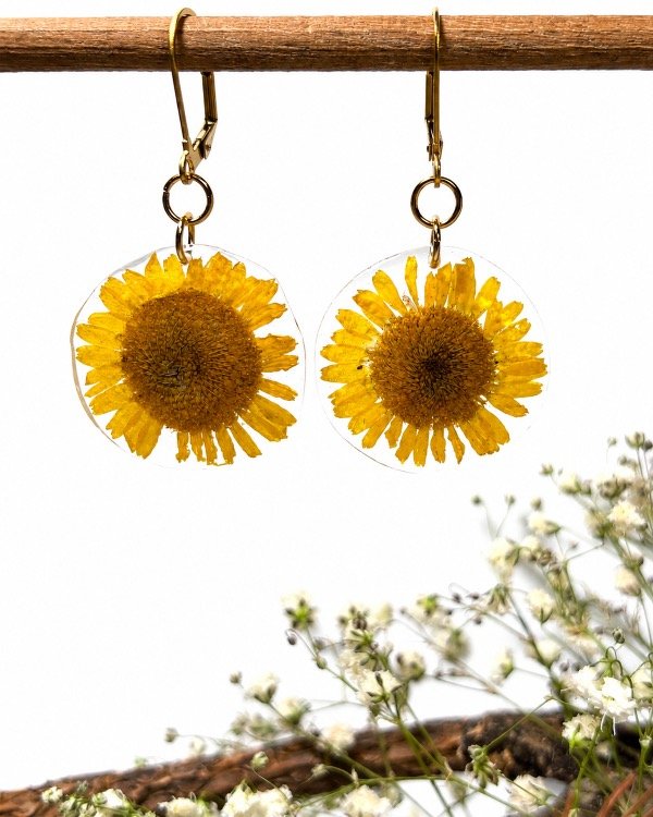 Producto - Aros Margaritas amarillas