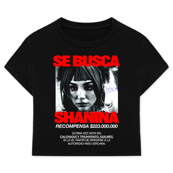 Producto - Baby tee Se Busca Shanina - Maria Becerra