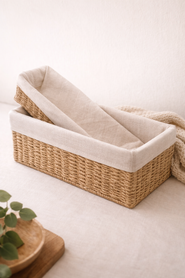 Producto - Canastos organizadores con funda de tela