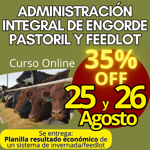 Producto - Curso Online: Administración Integral de Engorde Pastoril y Feedlot