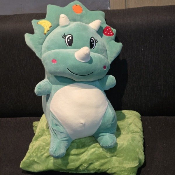 Producto - Peluche: Triceratops con manta [55 cm] (Dinosaurio)