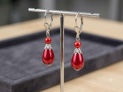 Producto - AROS ROJO LAGRIMA Y ACERO