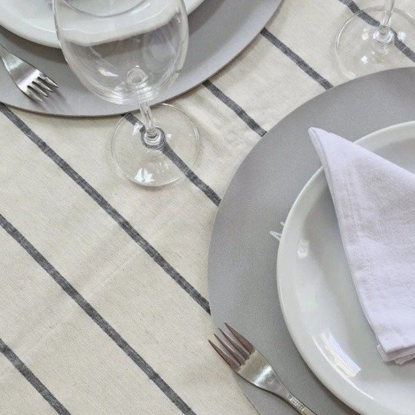 Producto - Mantel Tusor Impermeable Líneas Grises 2,00x1,50