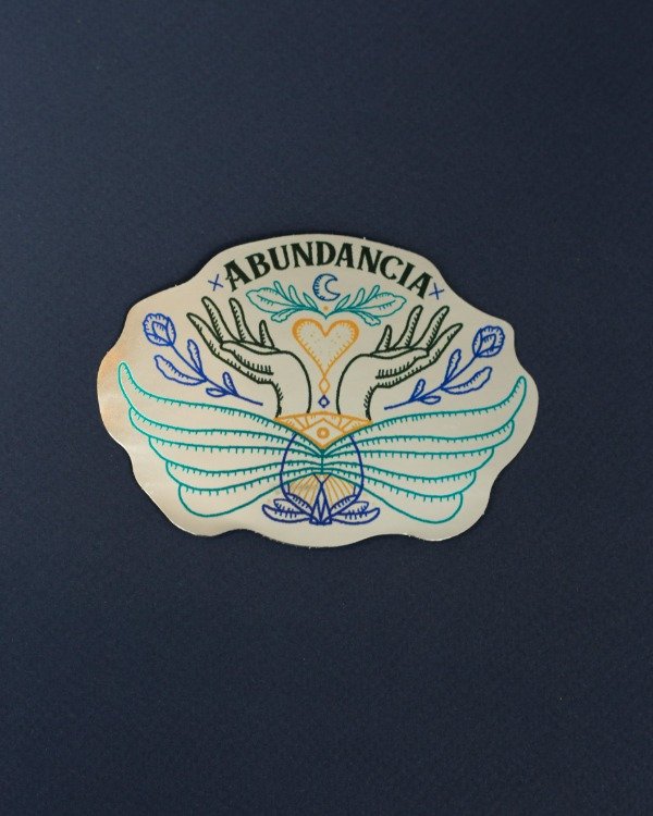 Producto - Sticker vinilo plateado "Abundancia 2"