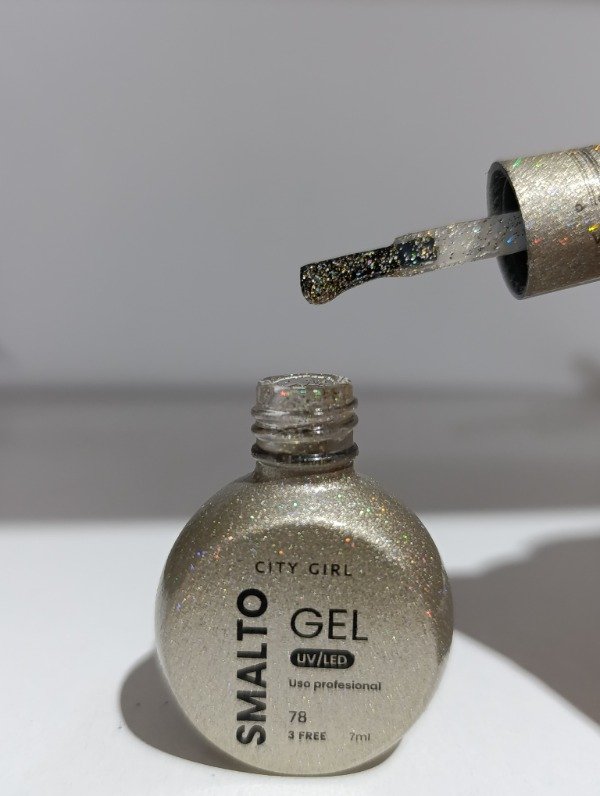 Producto - Semipermanente City Girl 7ml dorado holo 78