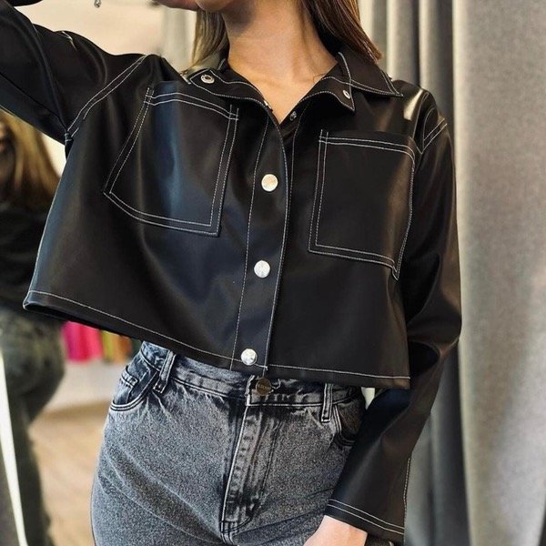 Producto - Chaqueta ecocuero Contracostura