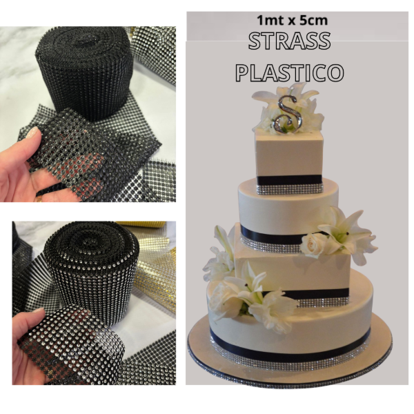 Producto - STRASS NEGRO 5 CM X 1 MT