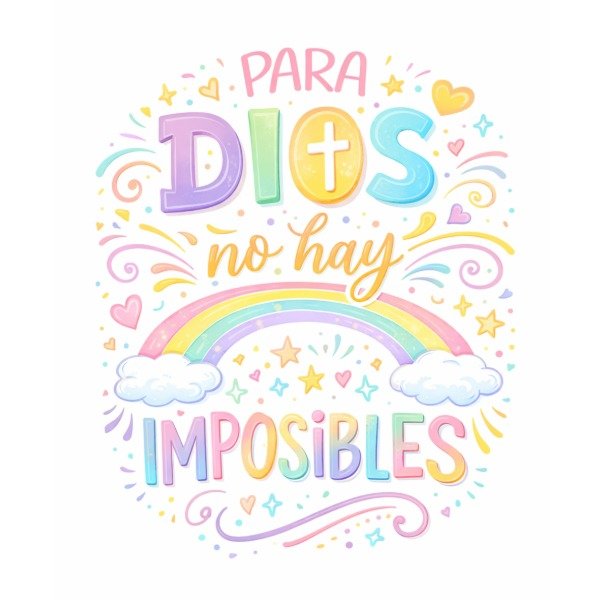 Producto - Sticker PARA DIOS NO HAY IMPOSIBLES