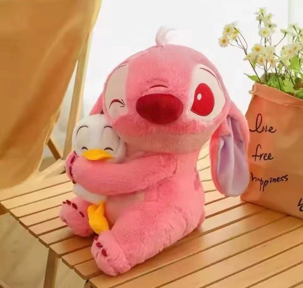 Producto - Peluche Angela rosada  50 Cm Con Pato Suave Hermoso Importado