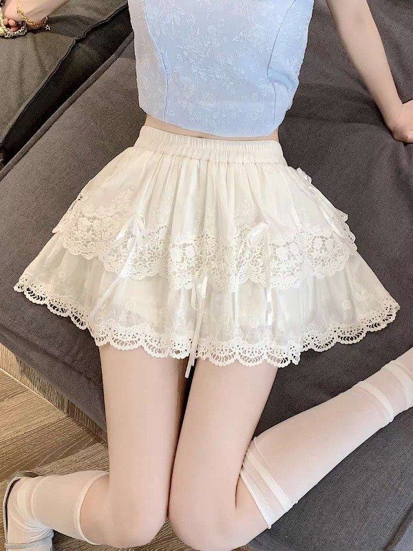 Producto - Pollera cco volado de encaje