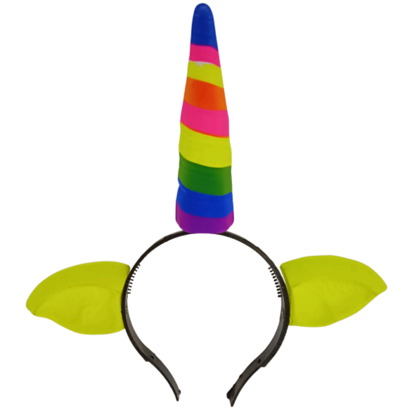 Producto - Vincha unicornio orejas + cuerno arcoiris - 1