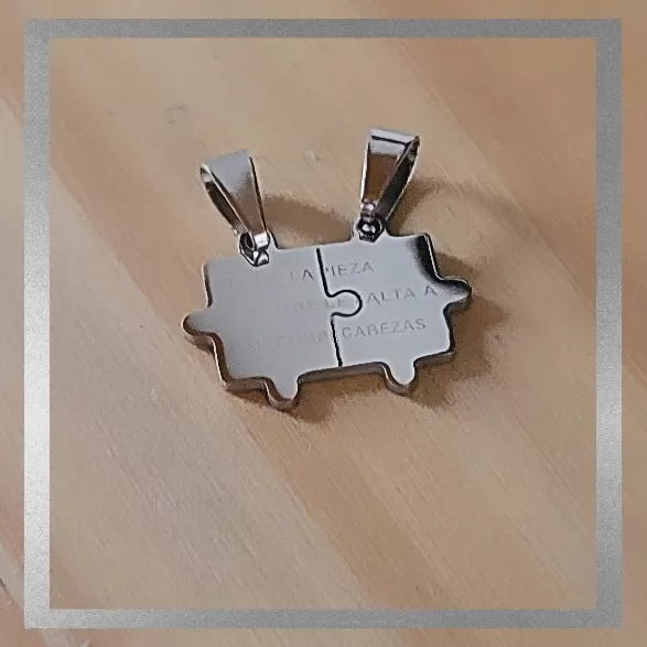 Producto - Dije rompecabezas para compartir (eres la pieza que le falta..)