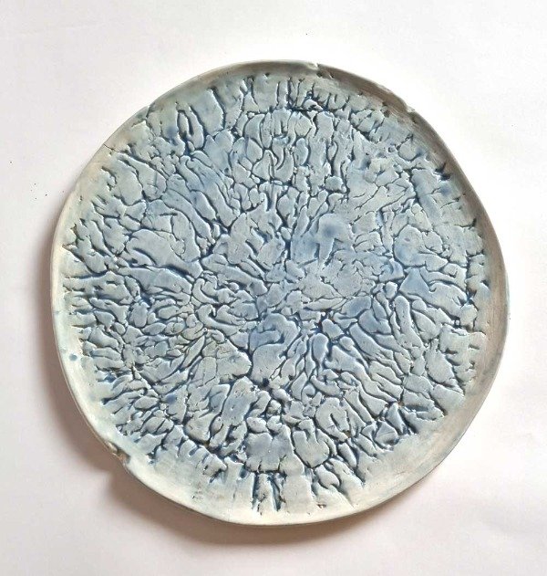 Producto - Plato arrugado azul