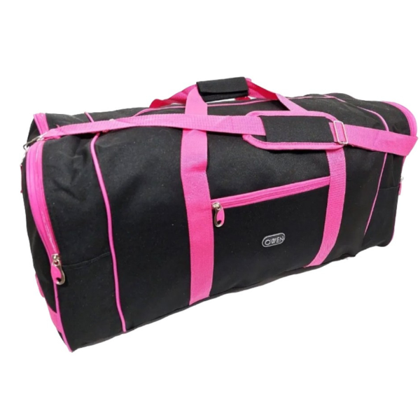 Producto - Bolso 24 Pulgadas Marca Owen NEGRO FUCSIA liso poliéster 100 x 100 - 4