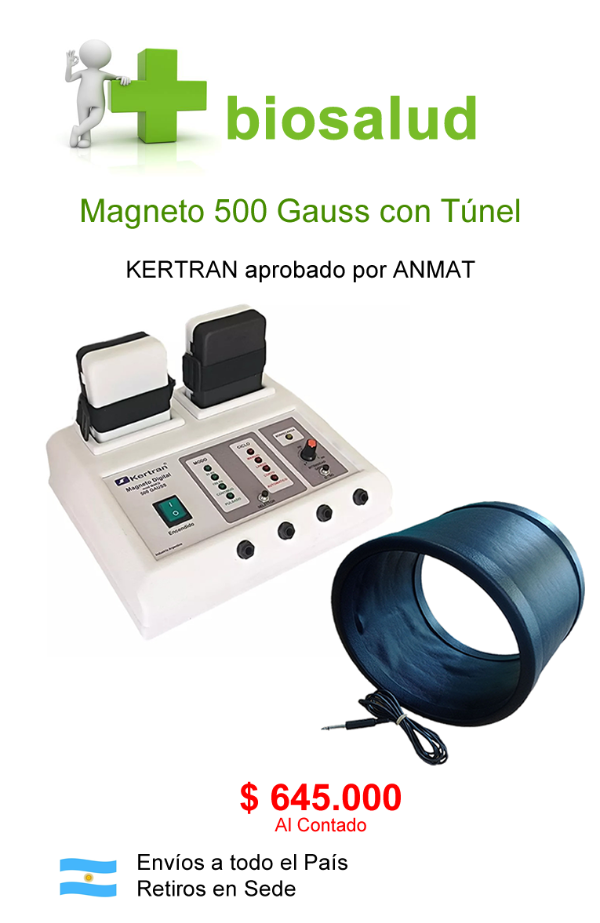 Producto - MAGNETO 500 GAUSS - Con dos Solenoides Planos  y un Túnel - MARCA KERTRAN