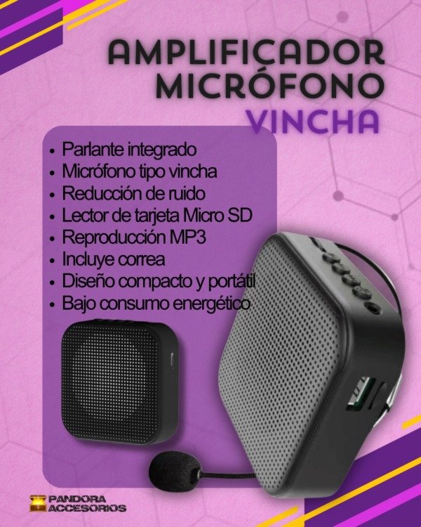 Producto - Amplificador Micrófono Vincha Parlante Portátil