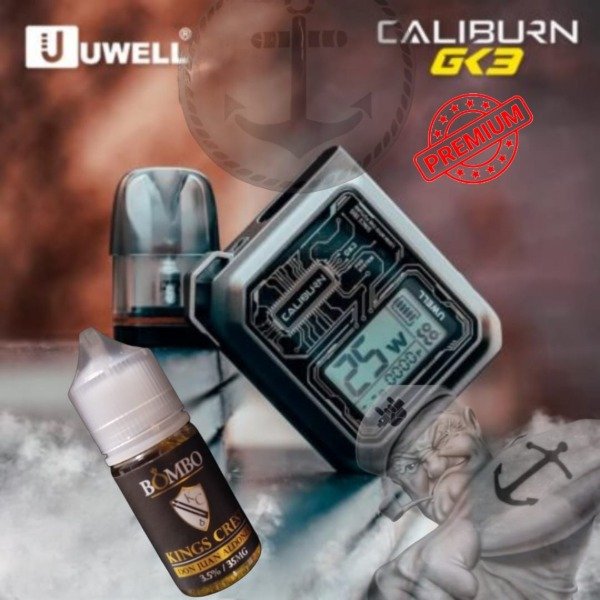 Producto - UWELL CALIBURN GK3 + KINGS CREST saltnic  30 ML 35 mg A ELECCION