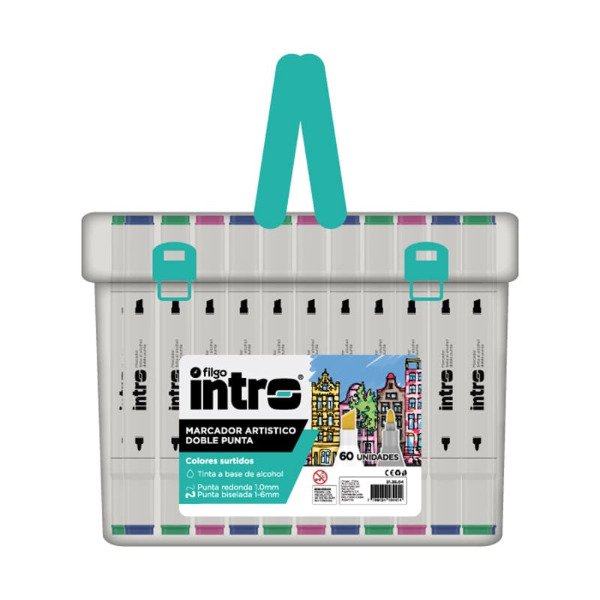 Producto - MARCADOR INTRO ARTISTICO DOBLE PUNTA SURTIDO X60