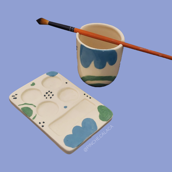 Producto - Set Paleta Pintura y Limpia Pinceles