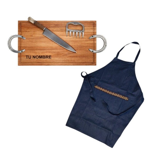 Producto - Set Asador + Garra de Oso + Tabla Eucalipto Personalizada