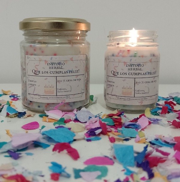 Producto - Vela aromática Feliz Cumple! 200gr
