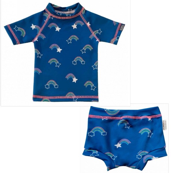 Producto - Kit UV - Remera m/c Rainbow blue + Swimmer