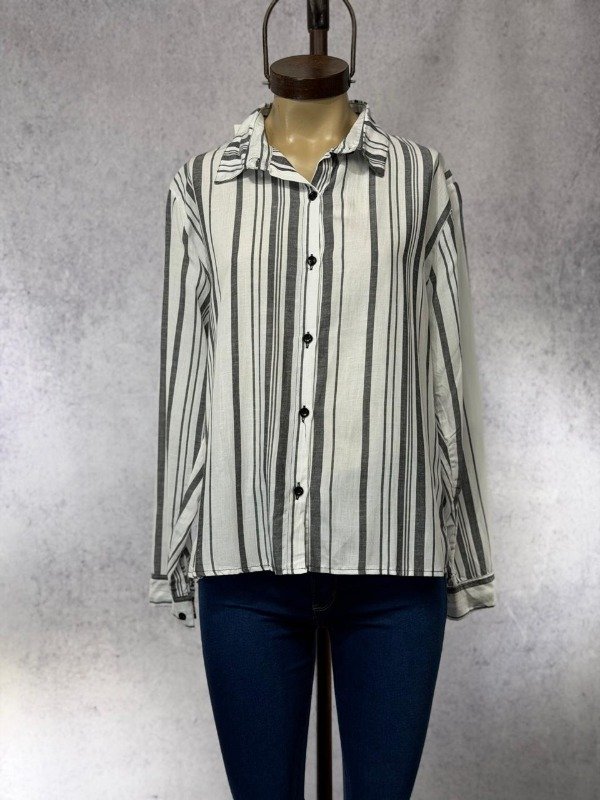Producto - CAMISA SABBIA BLANCA Y GRIS - 0
