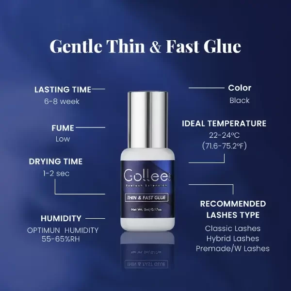 Producto - Adhesivo para Pestañas Gollee Thin and Fast Glue 5ml. 1seg. - 2
