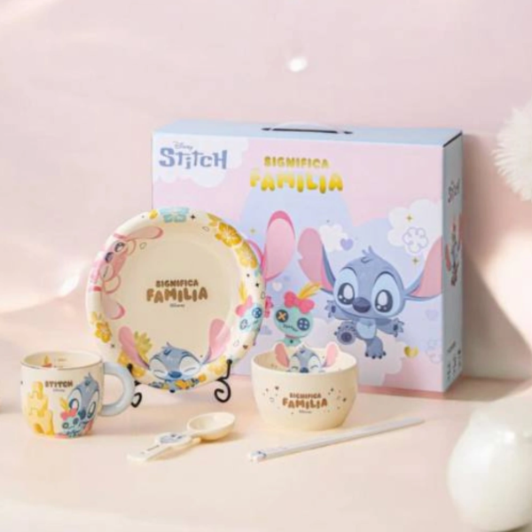 Producto - SET X5 VAJILLA CERÁMICA STITCH