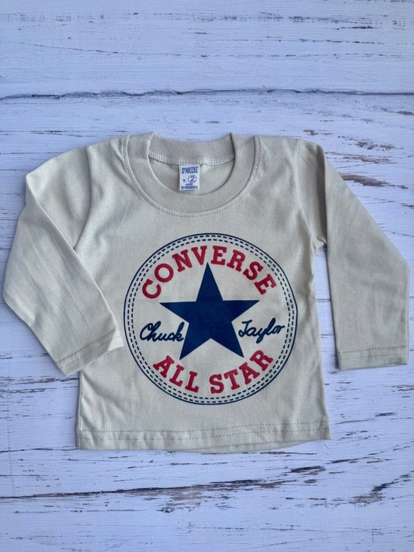 Producto - Remera manga larga converse Natural