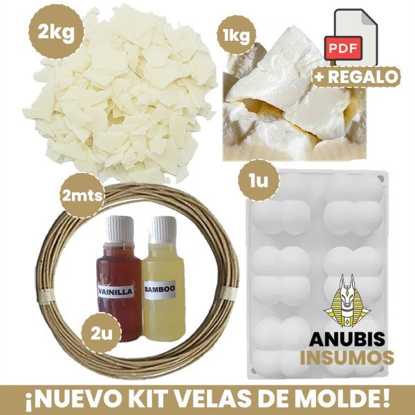 Producto - KIT VELAS DE MOLDE NUEVO (70/30) (PRINCIPIANTE) (+NUEVO)