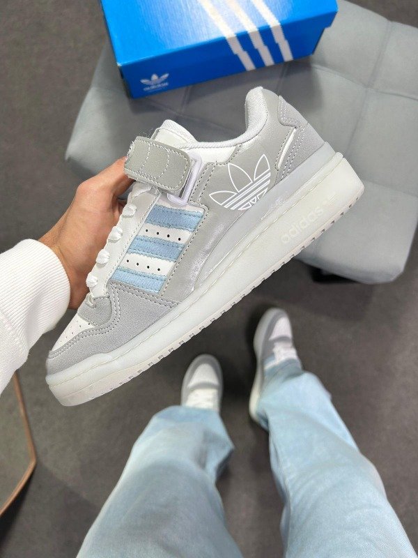 Producto - S12 Adidas Forum Gris celeste Calidad G5 Horma normal 34 35 37 38 40 al 43